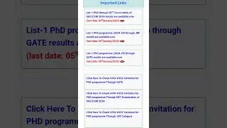 Jnu phd result is out through JRF, NET,GATE...