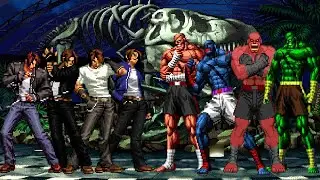 [KOF Mugen] Команда Кё Кусанаги против команды Сагат