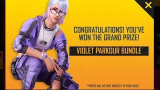 New Violet Parkour Bundle free spin/new rampage pass/free fire