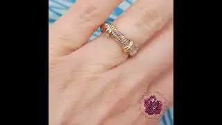 Ebay Listing, 1980's Cartier Aurore 18k Yellow Gold & Steel Ring, Size 5