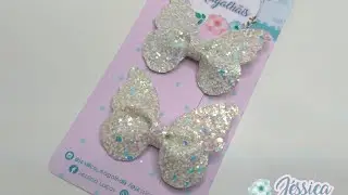 #Laçosdelonita     DIY Borboleta de lonita Ribbon Bow -  Bow Grosgrain Ribbon - Hair Clip