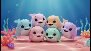 Fünf kleine Delfine 🐬 2 | Kinderlied zum Mitsingen | Zählen lernen für Kinder
