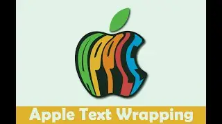 Text wrap in adobe illustrator _ Apple logo