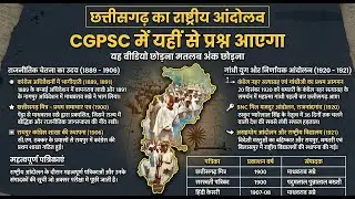 CGPSC 2026,छत्तीसगढ़ का राष्ट्रीय आंदोलन,CGPSC इतिहास का सबसे महत्वपूर्ण अध्याय,#cgpsc #statepsc #cg