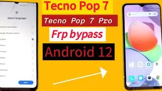 Tecno pop 7 Google FRP Bypass BF6 Android 12 Google Account ✓