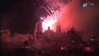 Bicentenario Independencia México - Espectáculo pirotécnico y multimedia en el zócalo HD