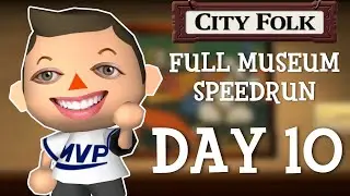 Animal Crossing CITY FOLK Full Museum Speedrun - Day 10 | !CFroute