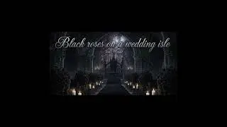 Black roses on a wedding isle