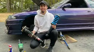 How to install coilovers on a Nissan Skyline R33 #coilovers #carchannel