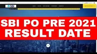SBI PO PRE RESULT DATE 2021