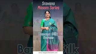 Sravanam series Day 4 - Woven Banana silk sarees in traditional colours.DM 9100062127 #bananasilk