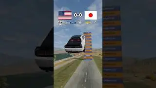 American cars 🇺🇸 VS Japanese cars🇯🇵 #usa #beamngdrive #games #shorts