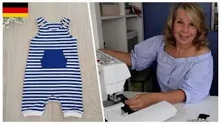 Latzhose nähen 🧡 Baby Latzhose 💛 Strampelanzug nähen 🧡 Babyklamotten nähen mit Frocks & Frolics