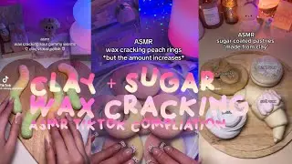 satisfying sugar covered clay wax cracking asmr | TikTok Compilations.