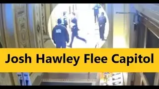 Josh Hawley Running From Capitol | Video Josh Hawley Flee Capitol | Video Josh Hawley Capitol 6 Jan
