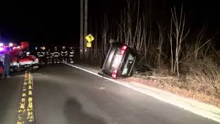 Chelsea FD Overturned Auto 2/2/12 Flipping the car back over