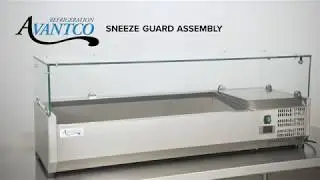 Sneeze Guard Assembly for Avantco Refrigerated Prep Rails