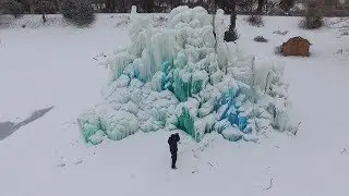 Incredible Ice Sculpture Looks Like Huge Tree