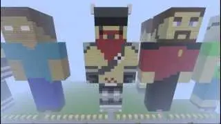 Minecraft - Statues of YouTubers and friends