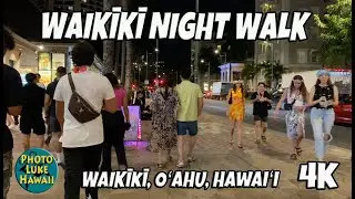 Waikiki Night Walk & ABC Stores Ice Cream June 4, 2023 Oahu Hawaii