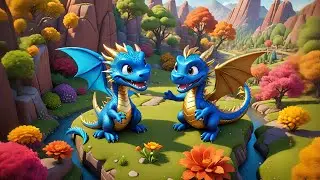 Five Little Dragons Breathe Rainbow Fire | Counting for Kids | Fun Fantasy Rhymes and Learning Songs