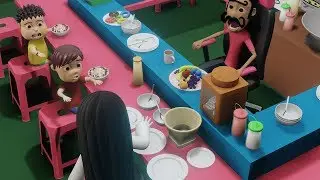 kartun horor lucu - Kuntilanak Buka Puasa