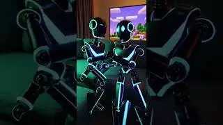 Robots playing Minecraft @EchoPrompt.Studio