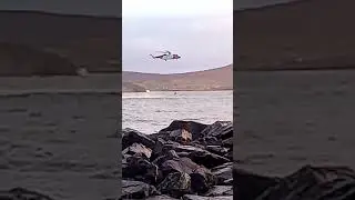 finished the Xmas food shop, came out of Tesco and the coastguard was out winch training.