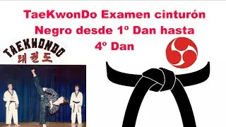 Taekwondo Examen Cinturón Negro desde 1º Dan hasta 4º Dan