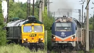Class 66 i Newag 311D na podjeździe - 3290KM vs 2900KM.