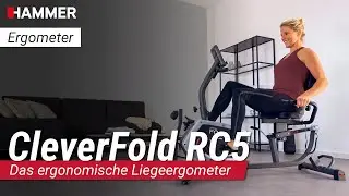 Liegeergometer HAMMER Cleverfold RC5 - Trainieren, Zusammenklappen, Wegrollen.
