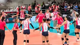 Creamline before & after the game against Chery Tiggo July 30, 2024