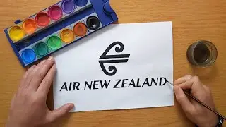 How to draw the Air New Zealand logo