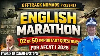ENGLISH Marathon 02 for AFCAT I 2026 by Akash(Cleared AFCAT 5/5)| Anurag Thakur #afcat #afcatenglish