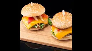 Lamb Burger with Cheddar and Arugula