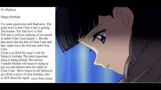 Happy Birthday Madison Taylor/Tomoyo Daidouji birthday 🎂 🎉 &hearts; 💜