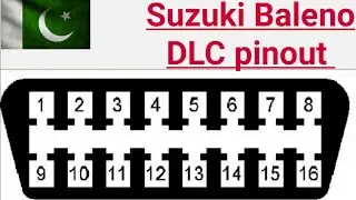 Suzuki Baleno Scanner grip 16 pin Data link connector (DLC) wiring diagram pinout.