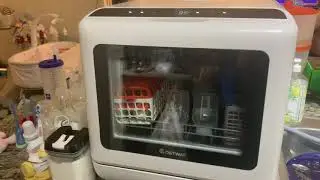 Review COSTWAY Portable Countertop Dishwasher, with 5-Liter Built-in Water Tank, 5 Washing Programs