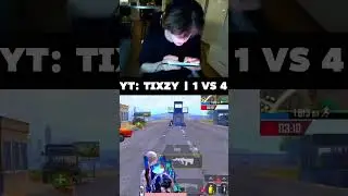 ‼️ 1 VS 4 ‼️#pubgmobile #tixzy #pubg #bgmilivewithpocox3pro #highlights