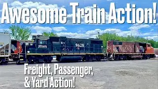 Coteau QC: CN & IC Mainline, Yard & Passenger Action! #canadiannational #viarail #railways #trains