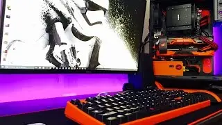 $2400 Ultimate Orange Gaming pc Set-Up | Be Quiet Case Time Lapse build