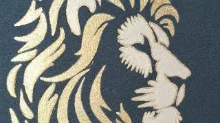 #FABRIC PAINTINGS #Lion face#Hand work#shirt#