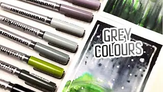 KARIN Brushmarker PRO Zestaw GREY COLOURS Tutorial