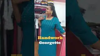 Georgette Handwork👗Step into elegance with our stunning teal kurti &mdash; perfect for any occasion !