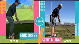 Do you like my setup change?  Erik's Three Screen Golf Swing Mash Up #golf #golfswing