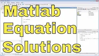 Matlab Tutorial - 45 - Solving A System of Equations using Row Reduced Echelon Form