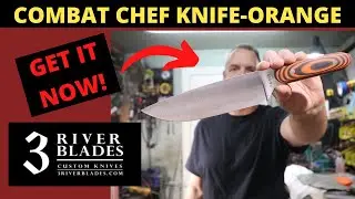 Knife Making Combat Chefs Knife in Orange