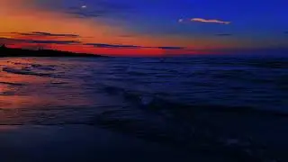 Sleep Background with Calm Night Ocean | Ocean Waves Sound
