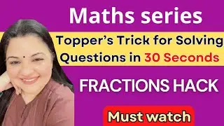 Fraction hack| Subtraction trick| shortcut method
