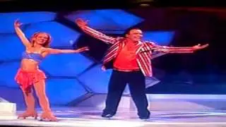 todd carty stumble off stage - dancing on ice